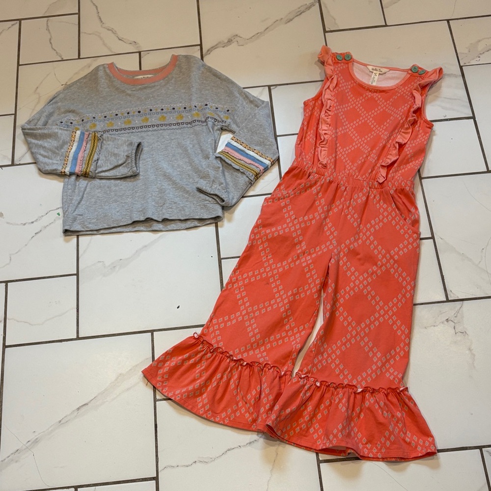 Matilda Jane Girls Size 8 Lot - Sweater and Jumper - Preppy Spring
